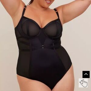 NWOT Satin and Lace Bodysuit